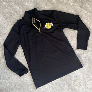 Lakers Womens - Pullover Quarter Zip Up Shirt - Black - Size XL - NBA